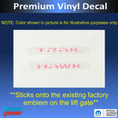 TRAILHAWK Lettering Overlay Decal - Jeep Cherokee Trailhawk