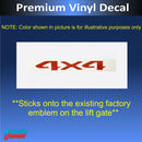 4x4 Emblem Overlay Decal - 2026 Jeep Cherokee