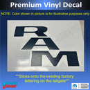 RAM Tailgate Emblem Overlay Decal   - 2019-2024 Ram 2500 Power Wagon
