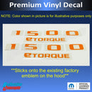 V6 eTORQUE Hood Emblem Decals