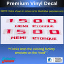 1500 HEMI eTORQUE Hood Emblem Decals