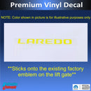 LAREDO Emblem Overlay Decal - 2022-2025 Grand Cherokee Laredo