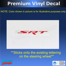 SRT Steering Wheel Emblem Overlay Decal   - 2018-2026 Durango SRT