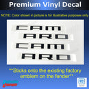 Fender Emblem Overlay Decal (pair) - 2010-2015 Camaro