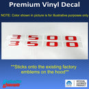 3500 Hood Emblem Number Overlay Decals - 2019-2024 Ram 3500