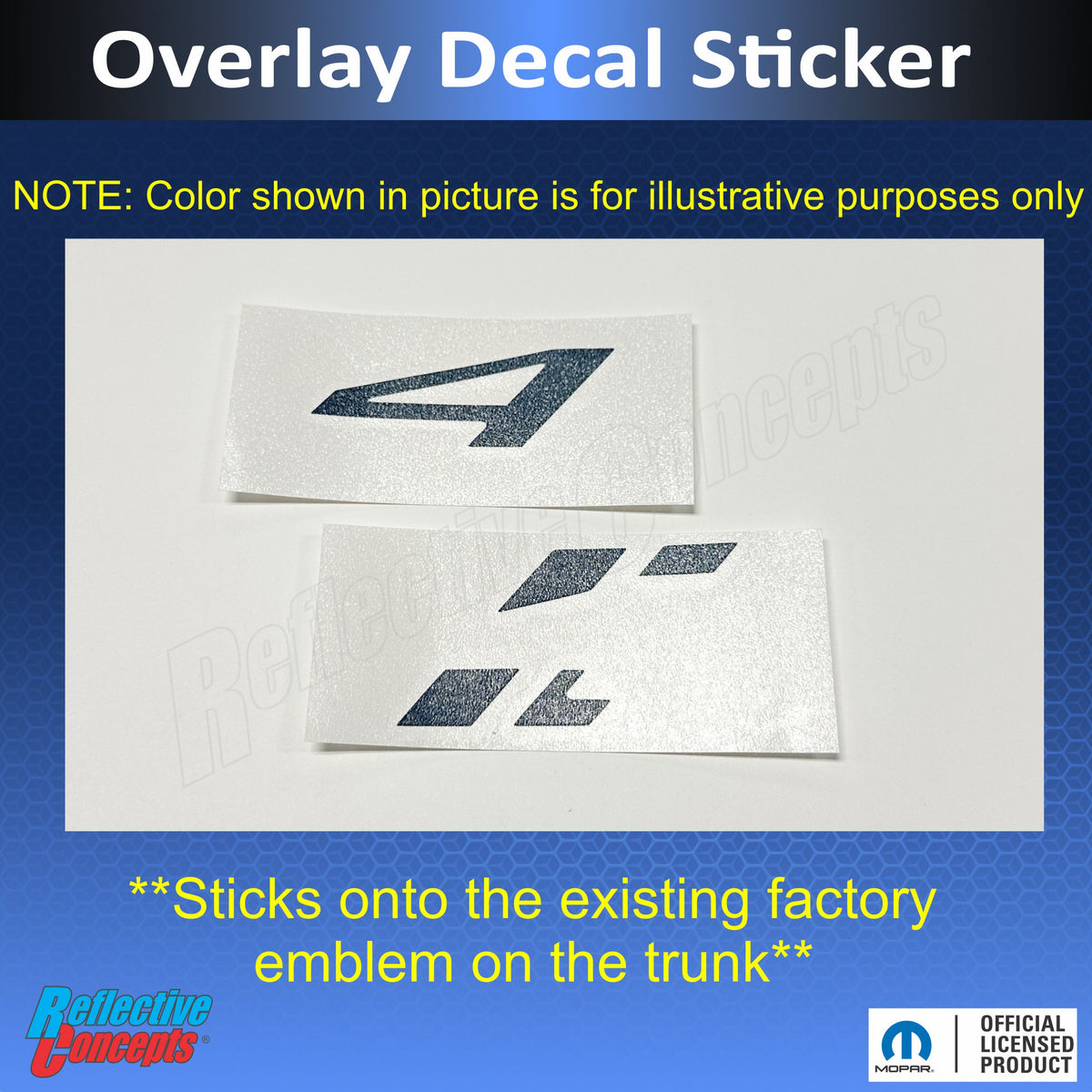 4 Rhombi AWD Trunklid Emblem Overlay Decal