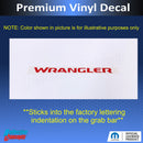 WRANGLER Grab Bar Inlay Sticker -  2018-2024 Wrangler JL/JLU