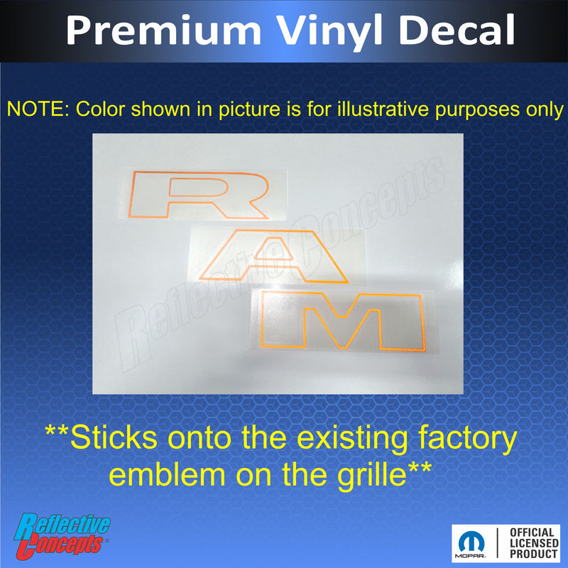 RAM Grill Emblem Overlay Decals DRIPPING GREEN Fits 2009-2026 1500-5500 RAM Grill Emblem Overlay Decals DRIPPING GREEN Fits 2009-2026 1500-5500