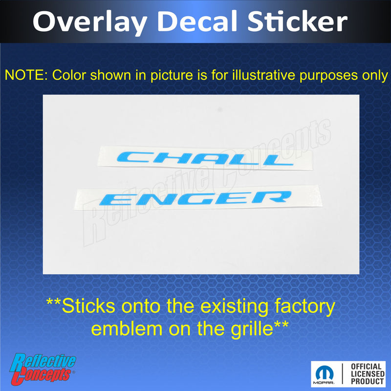 CHALLENGER Grille Emblem Overlay Decal - 2015-2023 Challenger