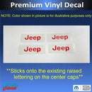 JEEP Center Cap Overlay Decals for Compass