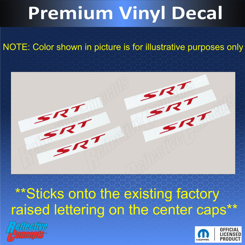 SRT Center Cap Overlay Decals for Durango SRT