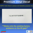 LATITUDE Emblem Inlay Decal - Jeep Renegade 15-22