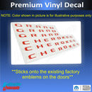 GRAND CHEROKEE Door Emblem Overlay Decal set - 2017-2022 Grand Cherokee WK2