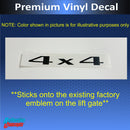 4x4 Emblem Overlay Decal - 2014-2026 Jeep Compass