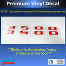 3500 Hood Emblem Number Overlay Decals - 2019-2026 Ram 3500