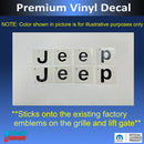 Jeep Emblem Overlay Decals   - 2022-2025 Grand Cherokee