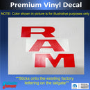 RAM Tailgate Emblem Overlay Decal   - 2021-2024 Ram TRX