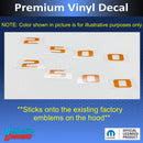 2500 Sport Performance Hood Emblem Number Overlay Decals - 2023-2026 Ram 2500 Laramie, Rebel, Power Wagon