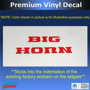 BIGHORN Emblem Inlay Decal - 2019-2026 Ram Big Horn