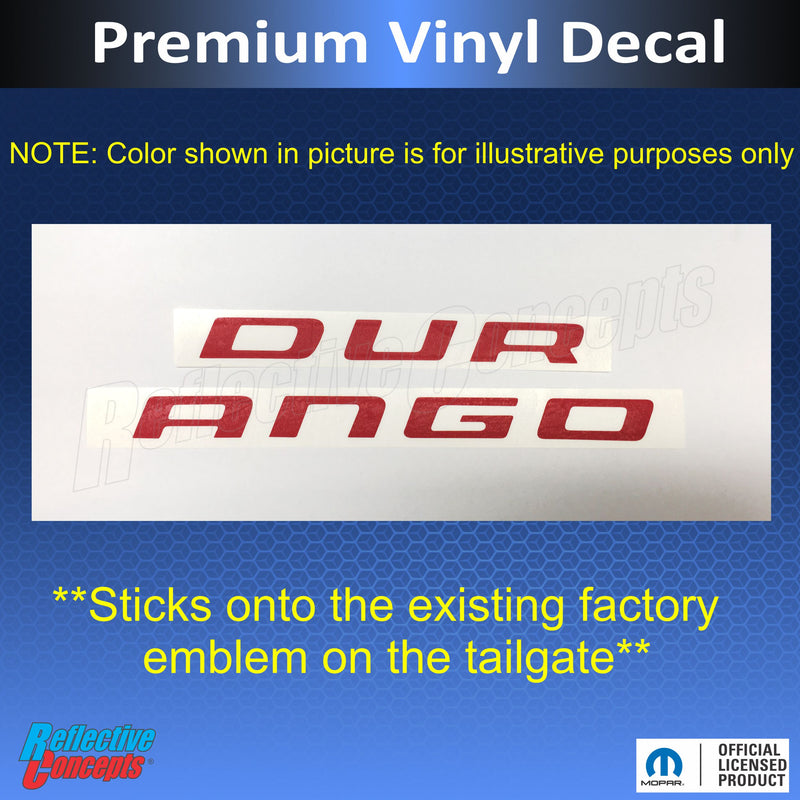DURANGO Emblem Overlay Decal - 11-26 Durango