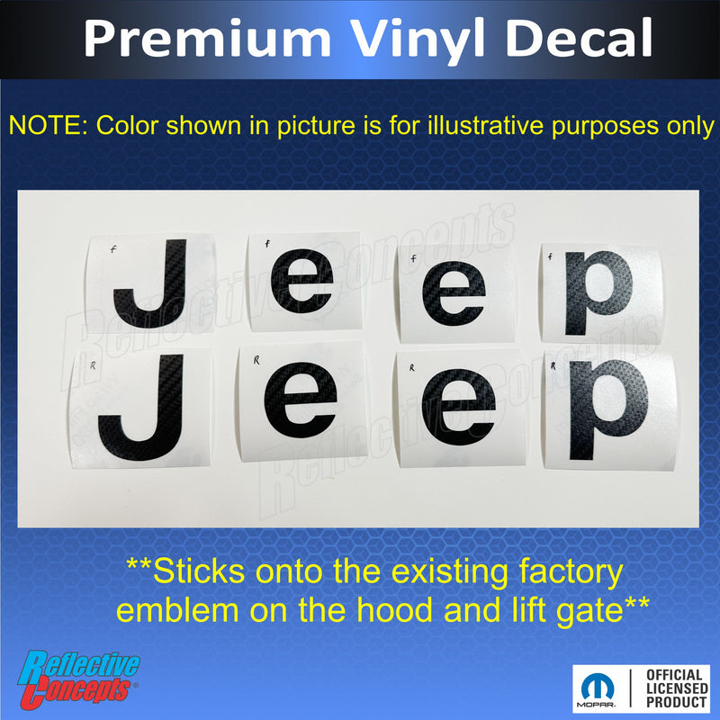Jeep Emblem Overlay Decals   - 2014-2021 Grand Cherokee