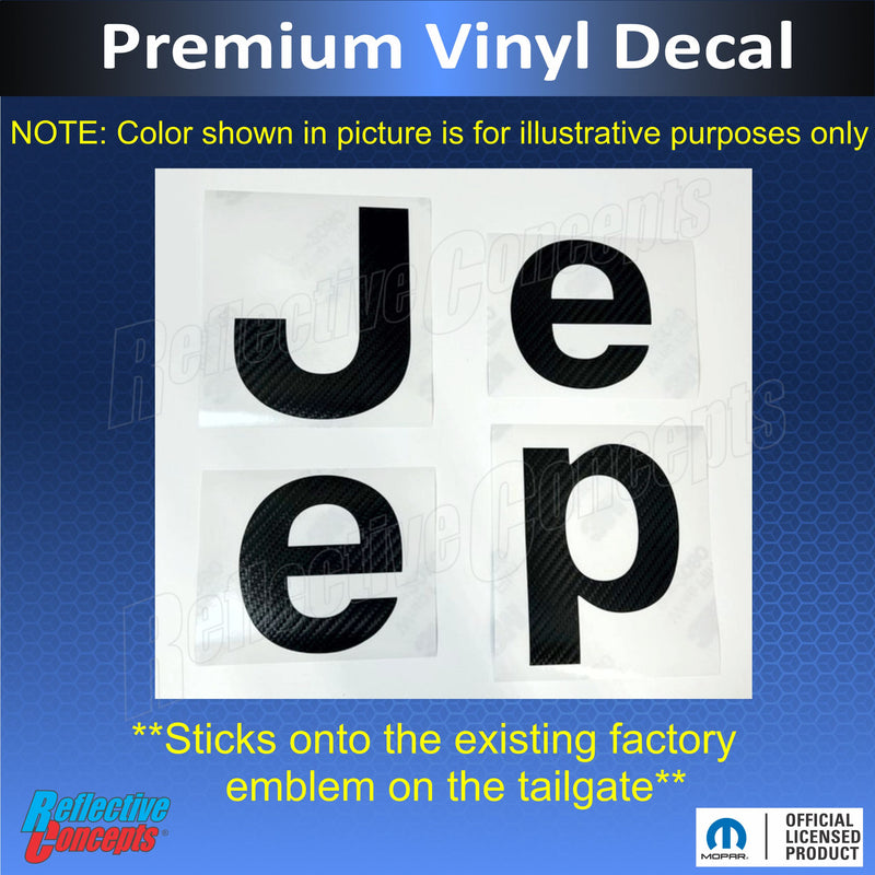 Tailgate JEEP Emblem Overlay Decals  - 2020-2025 Gladiator