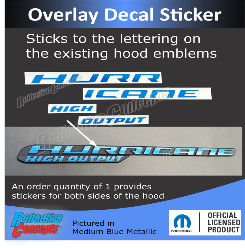 RHO Hurricane High Output Hood Emblem Overlay Decals - 2025-2026 Ram 1500 RHO