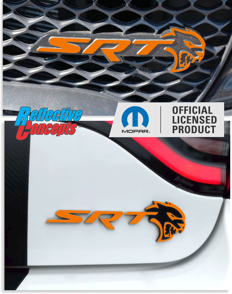 SRT Emblem Overlay Decals - 2018-2023 Dodge Charger SRT Hellcat