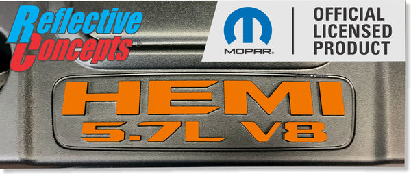 HEMI 5.7L V8 Engine Cover Decals   - 2019-2024 Ram 1500