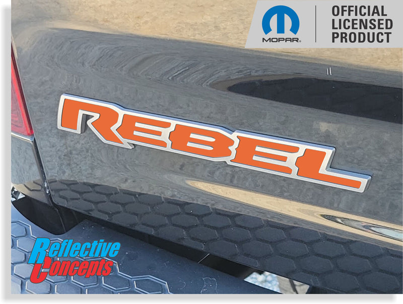 REBEL Tailgate Emblem Inlay Decal   - 2015-2018 Ram Rebel