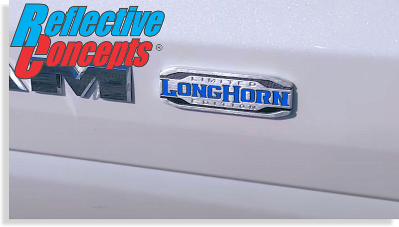 LONGHORN Emblem Overlay Decal Stickers   - 2019-2024 Ram Limited Longhorn