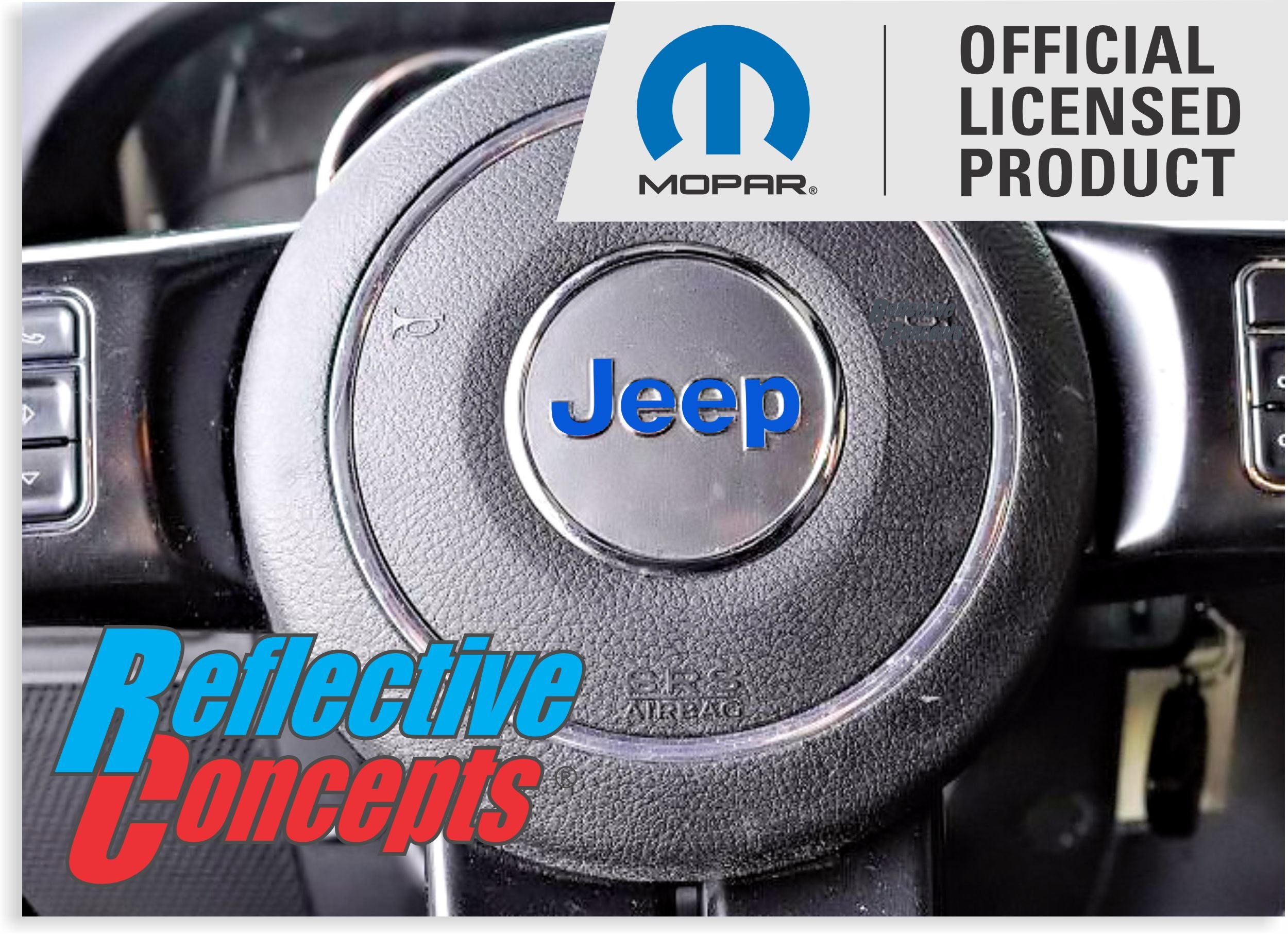 Jeep Patriot Steering Wheel Emblem Overlay Decal