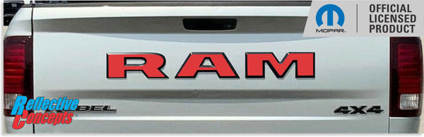 RAM Tailgate Emblem Overlay Decal   - 2015-2018 Ram Rebel