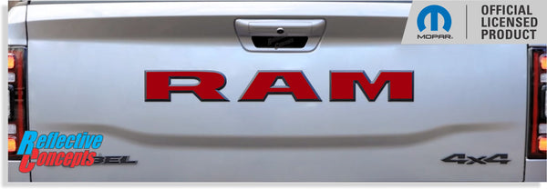 RAM Tailgate Emblem Overlay Decal   - 2023 Ram 2500 Rebel