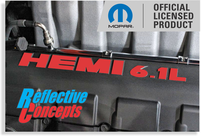6.1L SRT Engine Cover Overlay Decals - 08-10 Challenger SRT8