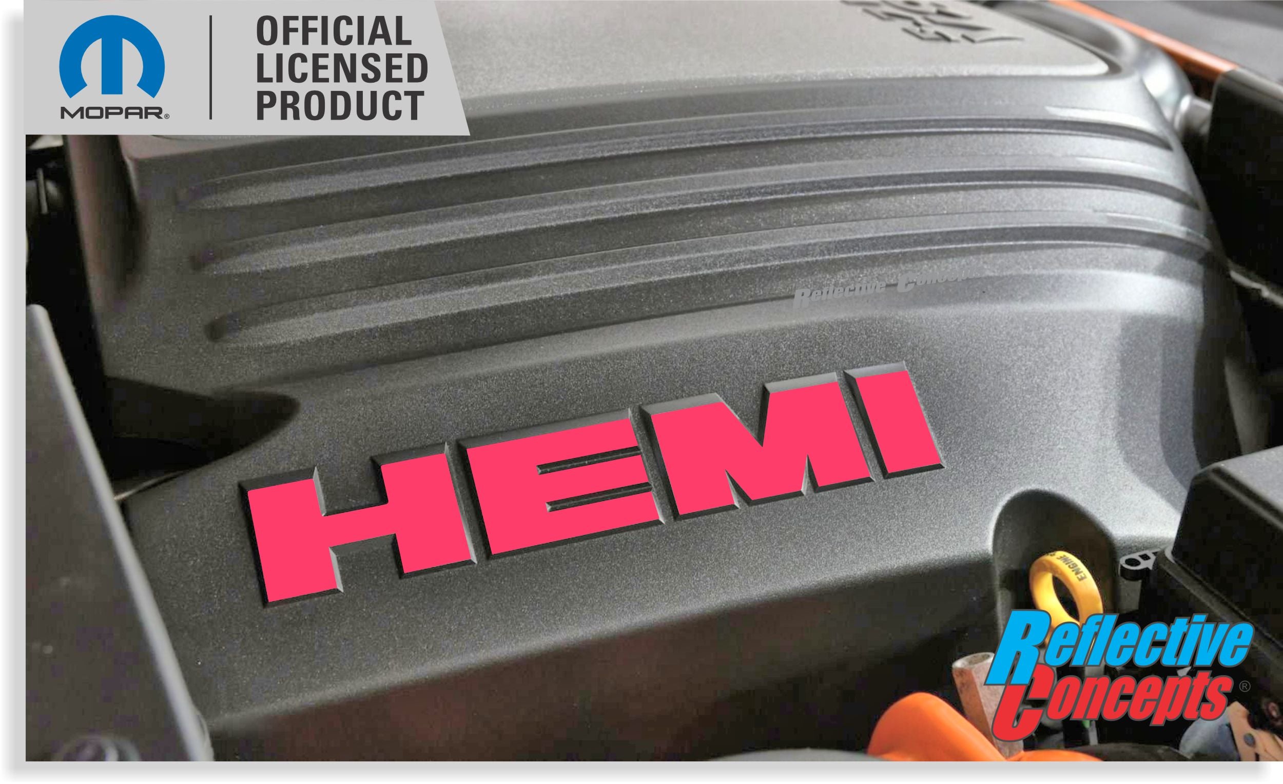 Engine Cover HEMI Decals - 11-21 Durango R/T