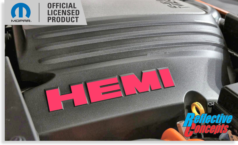 HEMI Lettering Engine Cover Decals - 11-23 Durango R/T