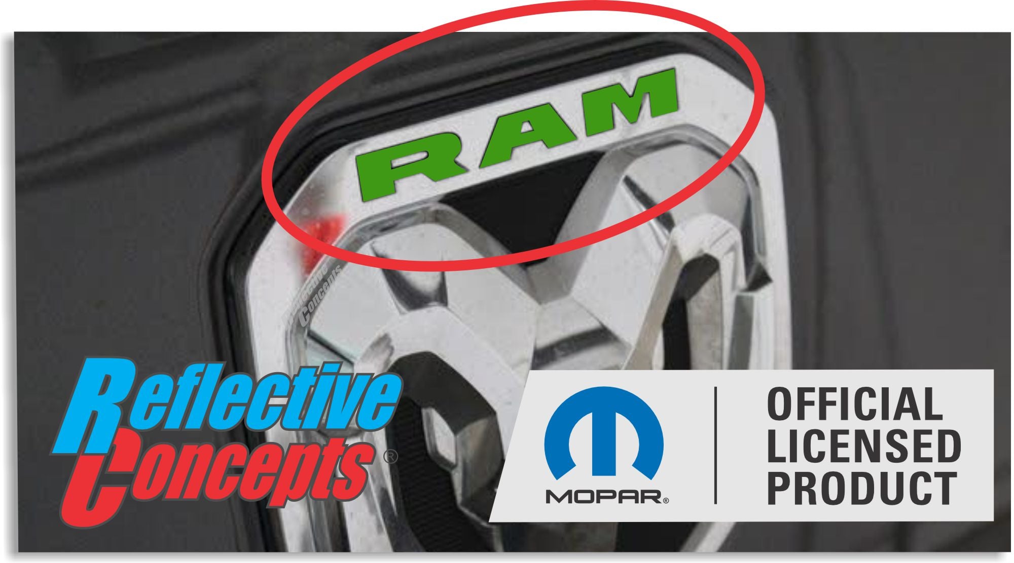 RAM Rear Nameplate Inlay Decal 2019-2023 Ram DT