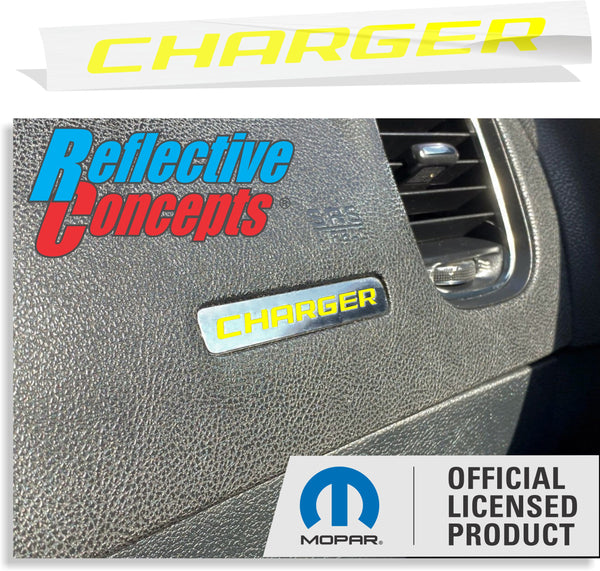 CHARGER Dash Plaque Emblem Lettering Overlay Decal   - 11-14 Charger