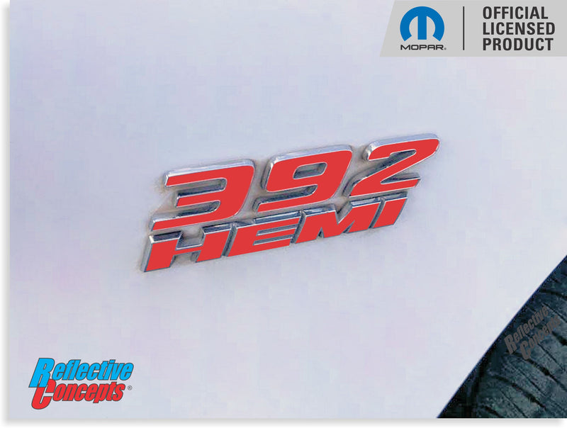 392 Hemi Fender Emblem Overlay Decals (pair)  - Dodge Challenger