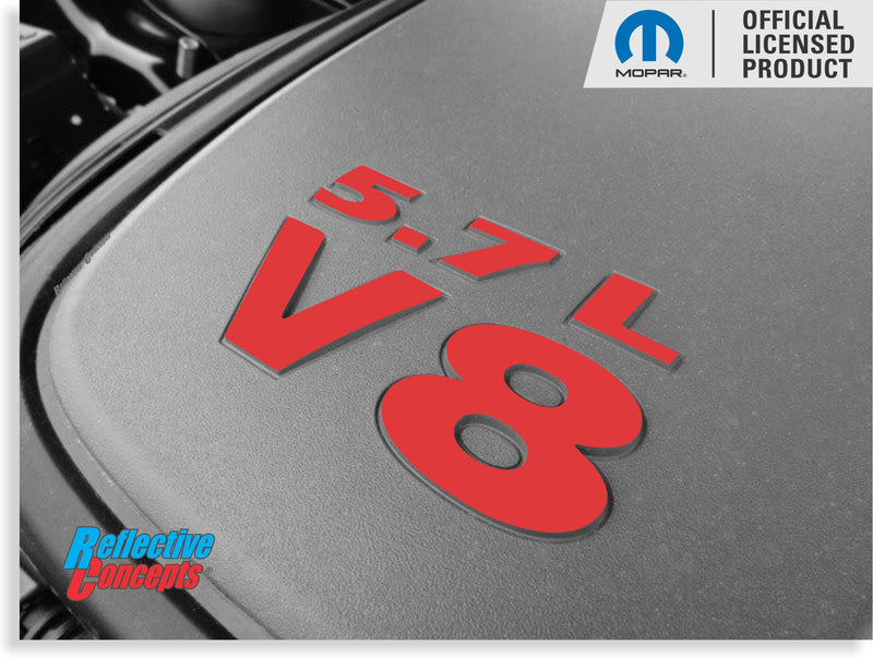 5.7L V8 Engine Cover Letter Overlays - 11-23 Durango R/T