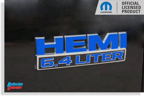 HEMI 6.4 LITER Emblem Overlay Decals - 13-18 Ram 2500