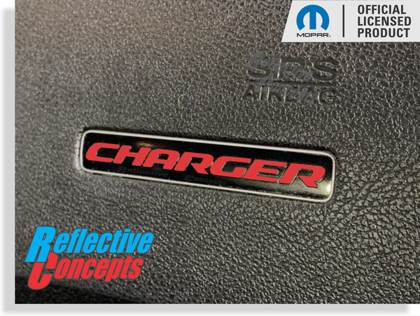 CHARGER Dash Plaque Emblem Lettering Overlay Decal   - 15-23 Charger