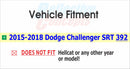 SRT Front and Rear Badge Overlay Decals - 2015-2018 Dodge Challenger SRT 392
