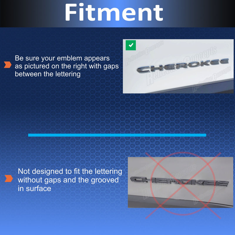Door Emblem Overlay Decals  - 14-23 Cherokee