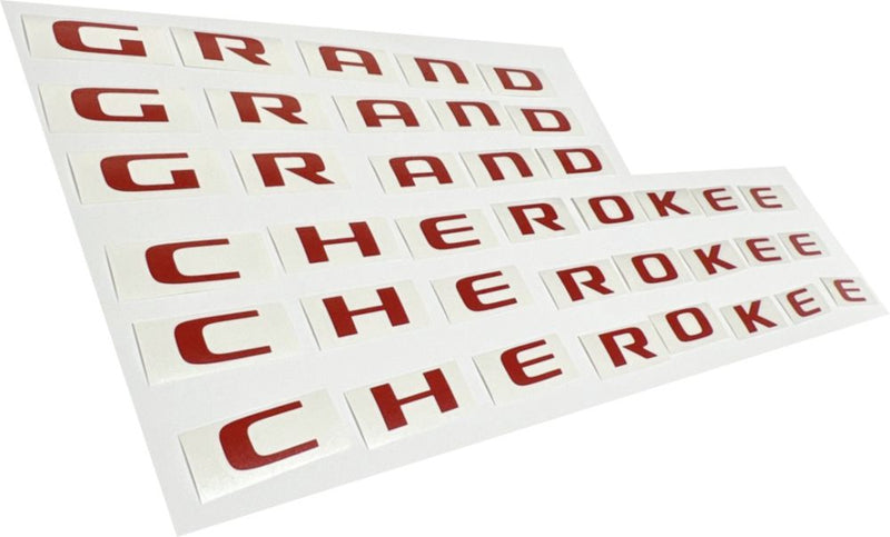 GRAND CHEROKEE Door Emblem Overlay Decal set - 2017-2022 Grand Cherokee WK2
