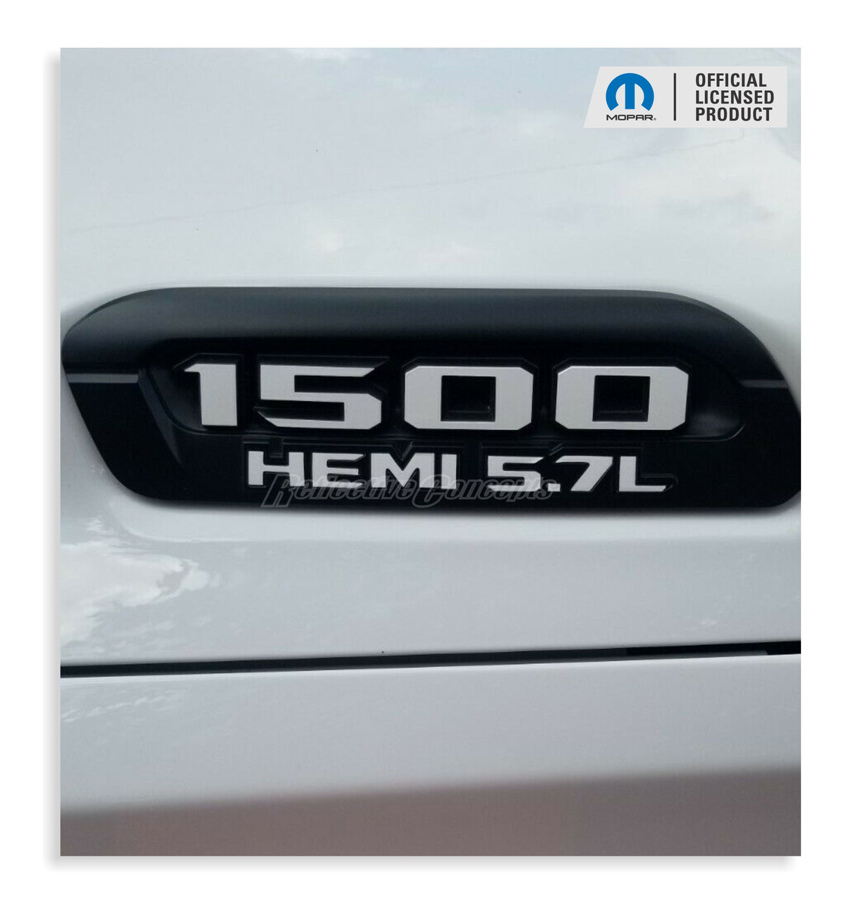 HEMI 5.7L 1500 Hood Emblem Overlay Decals