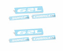 6.2L Supercharged Hood Emblem Overlay Decals  - 2021-2024 Ram TRX