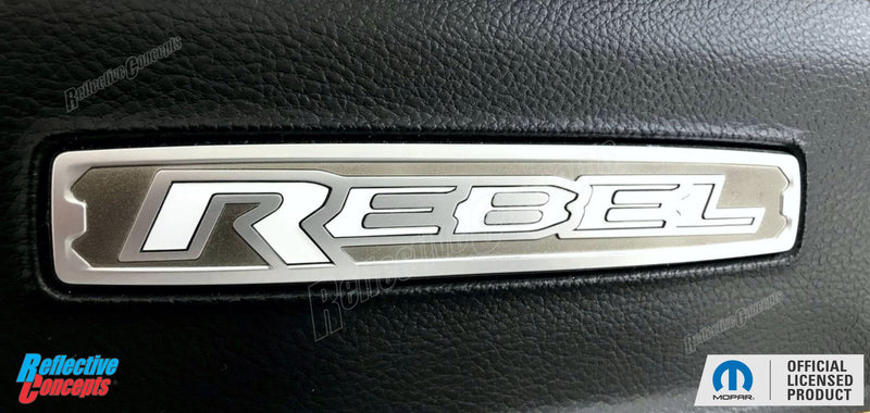 REBEL Glove Box Inlay Decal  - 2019-2025 Ram 1500 Rebel