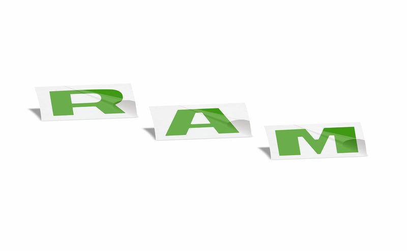RAM Tailgate Emblem Overlay Decal   - 2019-2024 Ram 1500 Rebel